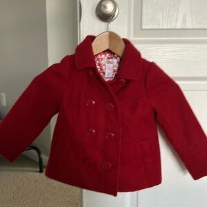 Toddler Girl Circo Red Pea Coat Peacoat Size 3T